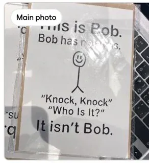 This is bob card joke card - 18cm x 13cm