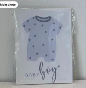 Baby bot greeting card - 10cm x 8cm