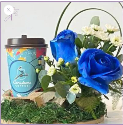 Caribou Duo: Elegant Father's Day Floral Pair with Fathers Day Card